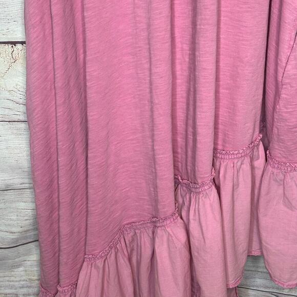 Daily Ritual Anthropologie Sleeveless Tank Ruffle Blossom Pink Dress Size 2X - Picture 5 of 12